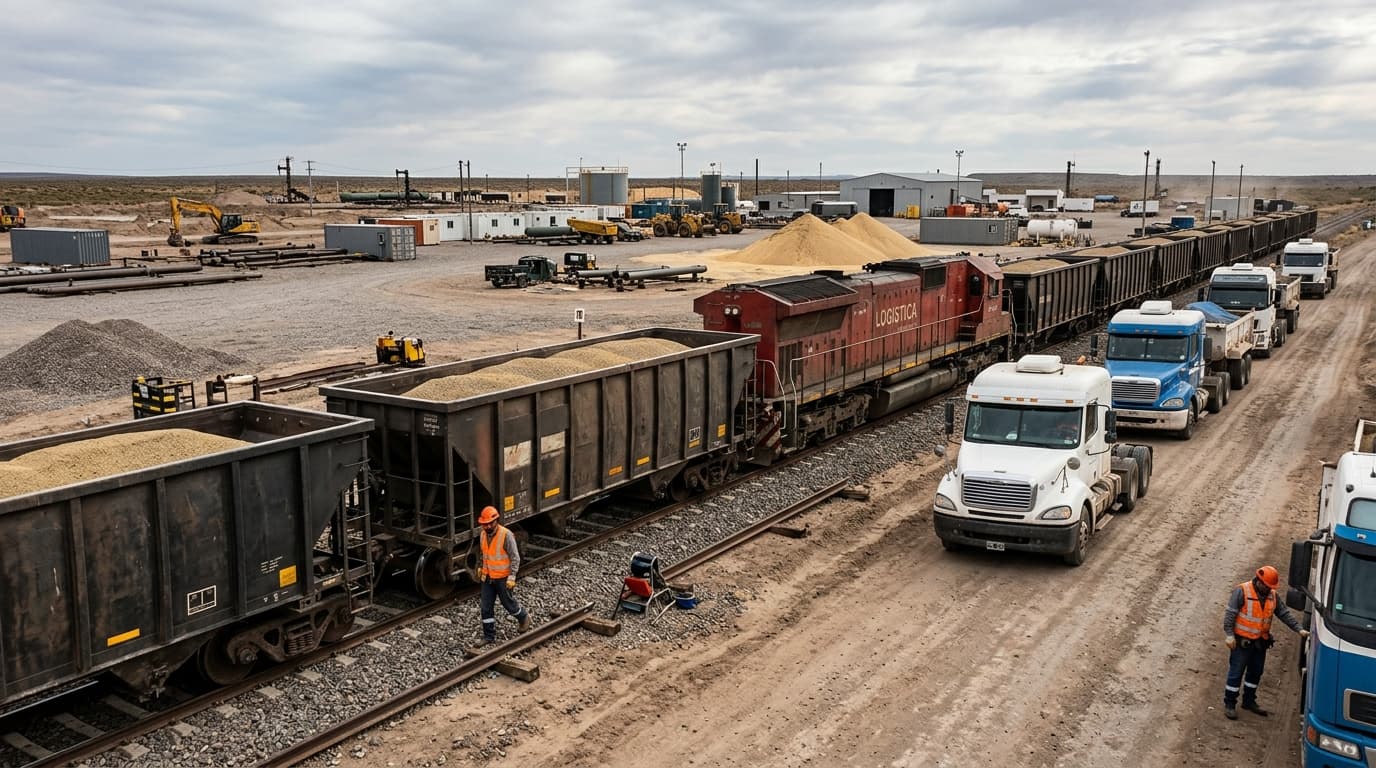 El tren y los camiones de Vaca Muerta: la ecuación logística que define los costos del shale